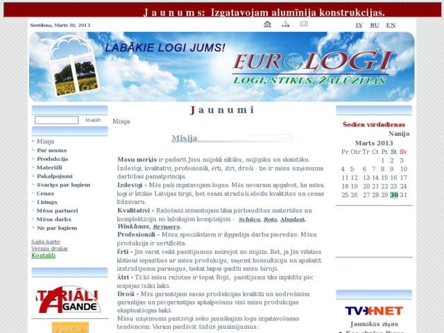 Euro logs, Vindvers, SIA